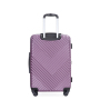 Expandable 3 Piece Luggage Sets PC Lightweight Suitcase with Two Hooks, Spinner Wheels, TSA Lock, (20/24/28), Purple